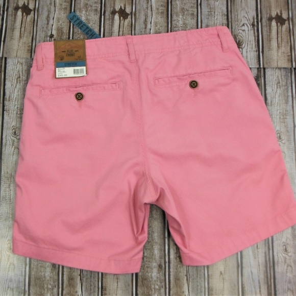 Red Camel Flat Front Stretch Pink Walking Shorts - Picture 6 of 6